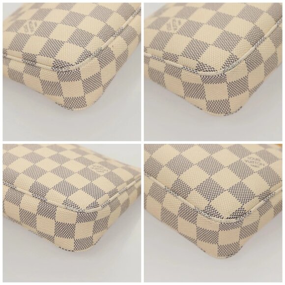 LOUIS VUITTON Damier Azur Pochette Accessoires Pouch LV Auth - Picture 15 of 16